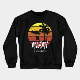 Miami Florida Sunset Crewneck Sweatshirt